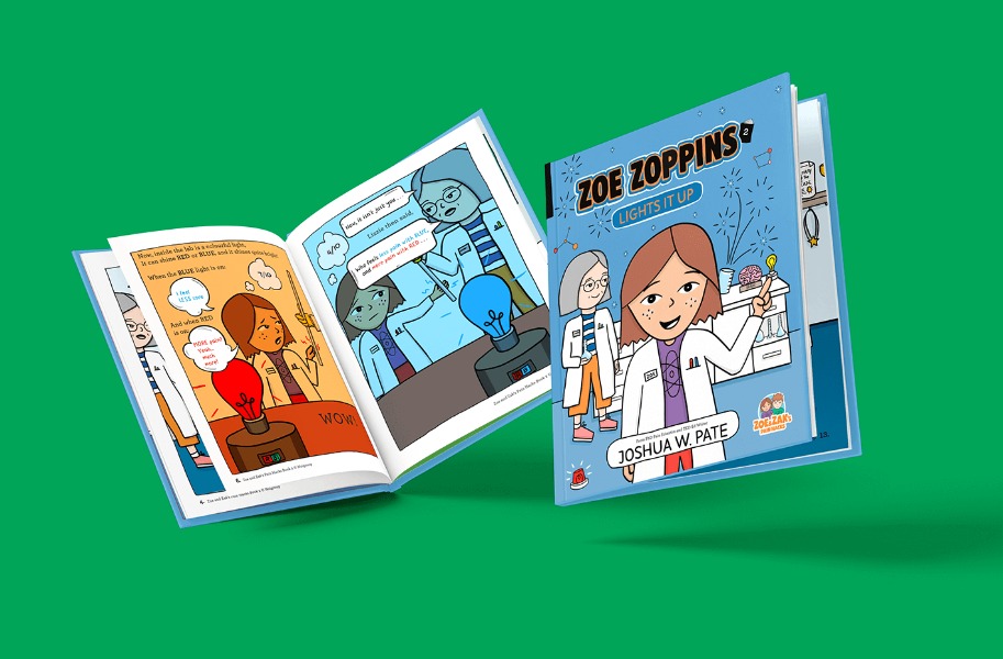 Zoe Zoppins Lights it up open book